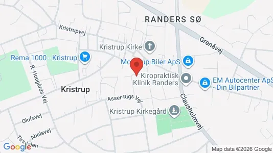 Lejligheder til salg i Randers SØ - kort over placeringen
