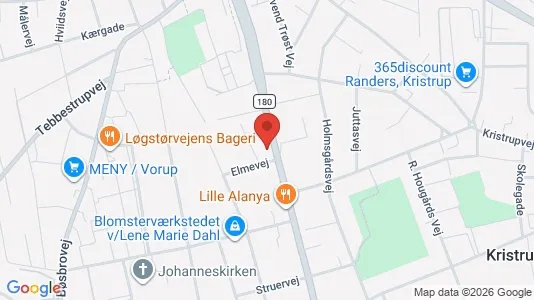 Lejligheder til salg i Randers SV - kort over placeringen