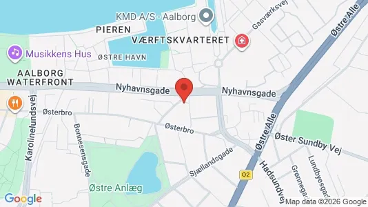 Lejligheder til salg i Aalborg Centrum - kort over placeringen