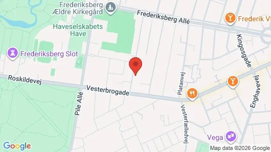 Lejligheder til salg i Frederiksberg C - kort over placeringen