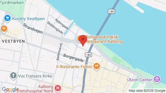 Lejligheder til salg i Aalborg Centrum - kort over placeringen