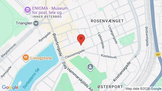 Lejligheder til salg i Østerbro - kort over placeringen