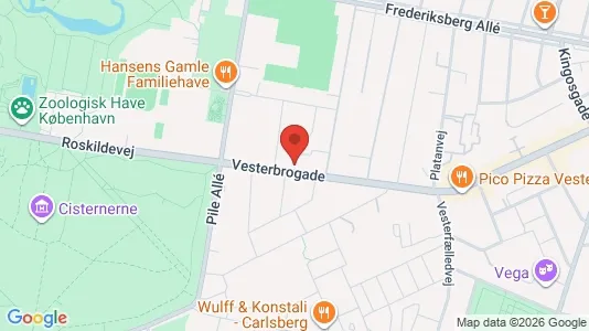 Lejligheder til salg i Frederiksberg C - kort over placeringen