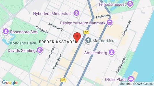 Lejligheder til salg i København K - kort over placeringen