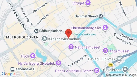 Lejligheder til salg i København K - kort over placeringen