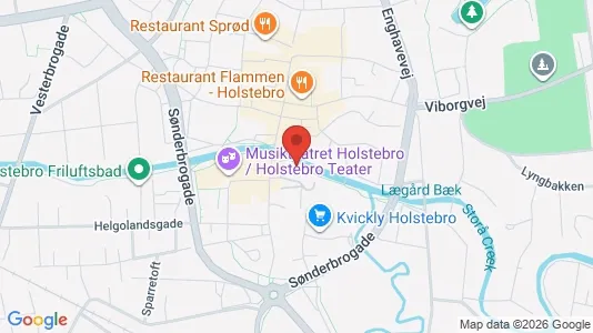 Lejligheder til salg i Holstebro - kort over placeringen