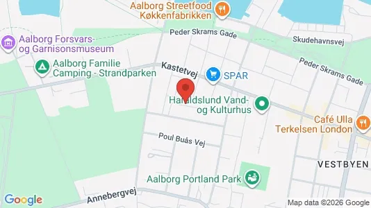 Lejligheder til salg i Aalborg Centrum - kort over placeringen