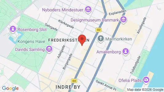 Lejligheder til salg i København K - kort over placeringen
