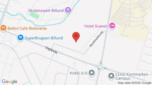 Lejligheder til salg i Billund - kort over placeringen