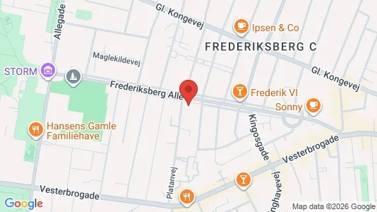 Lejligheder til salg i Frederiksberg - kort over placeringen
