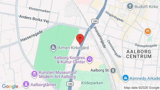Lejligheder til salg i Aalborg Centrum - kort over placeringen