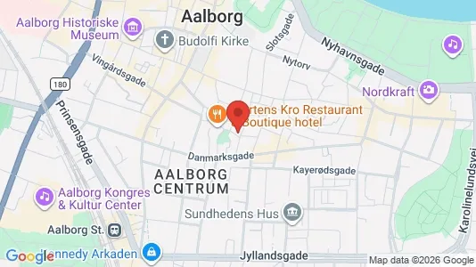 Lejligheder til salg i Aalborg Centrum - kort over placeringen