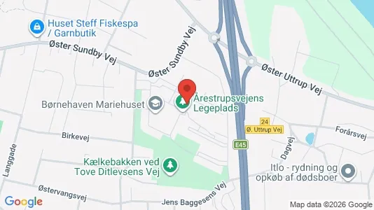 Lejligheder til salg i Aalborg Centrum - kort over placeringen