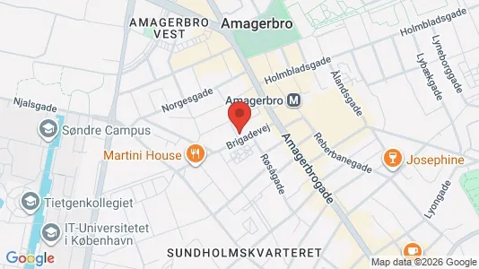 Lejligheder til salg i København S - kort over placeringen