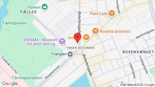 Lejligheder til salg i Østerbro - kort over placeringen