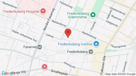 Lejligheder til salg i Frederiksberg - kort over placeringen