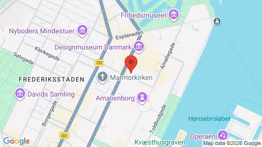 Lejligheder til salg i København K - kort over placeringen