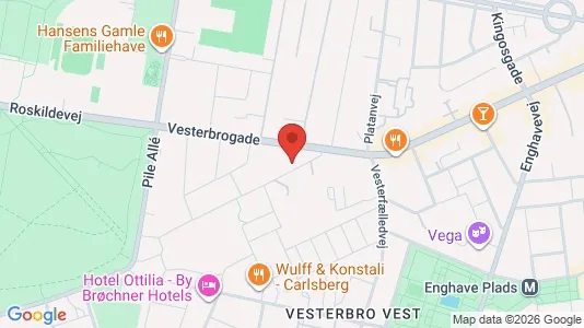 Lejligheder til salg i Frederiksberg C - kort over placeringen