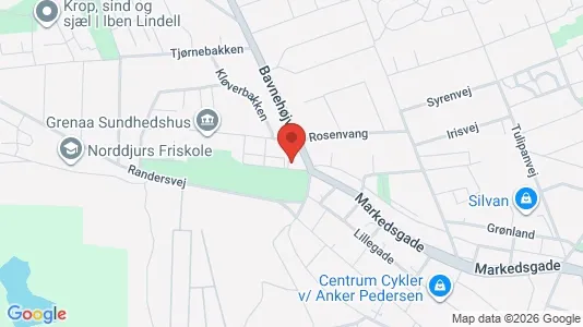 Lejligheder til salg i Grenaa - kort over placeringen