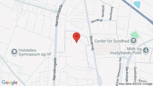 Lejligheder til salg i Holstebro - kort over placeringen