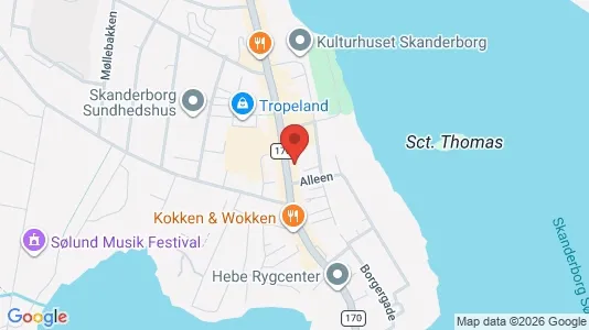 Lejligheder til salg i Skanderborg - kort over placeringen