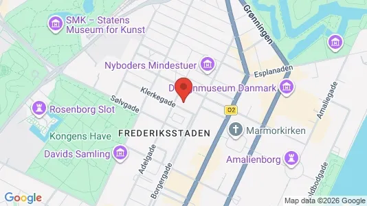 Lejligheder til salg i København K - kort over placeringen