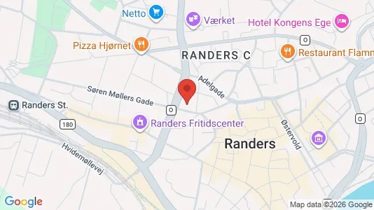 Lejligheder til salg i Randers C - kort over placeringen