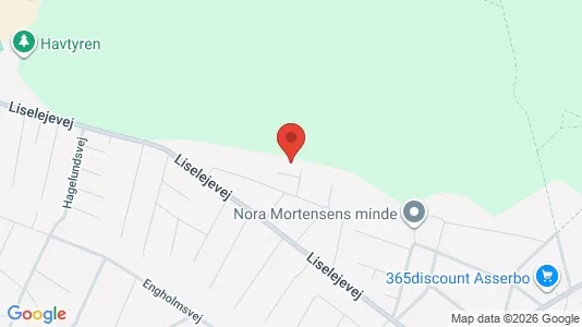 Lejligheder til salg i Liseleje - kort over placeringen