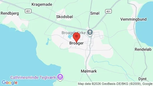 Lejligheder til salg i Broager - kort over placeringen