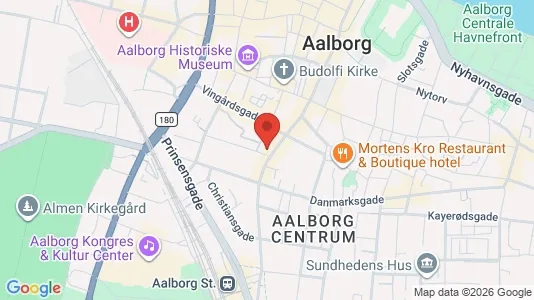 Lejligheder til salg i Aalborg Centrum - kort over placeringen