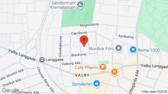 Lejligheder til salg i Valby - kort over placeringen
