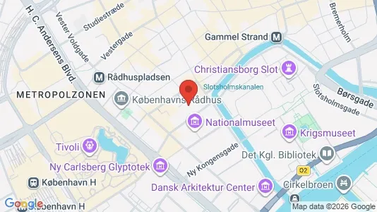 Lejligheder til salg i København K - kort over placeringen