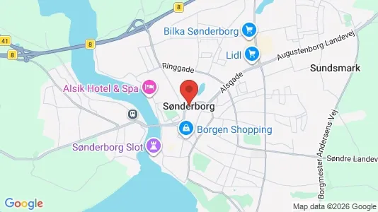Lejligheder til salg i Sønderborg - kort over placeringen