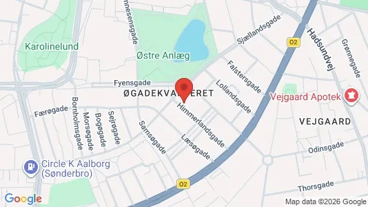 Lejligheder til salg i Aalborg Centrum - kort over placeringen