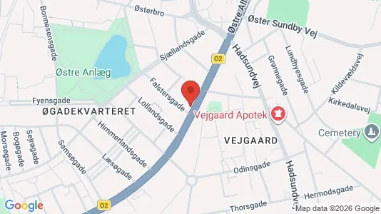 Lejligheder til salg i Aalborg Centrum - kort over placeringen