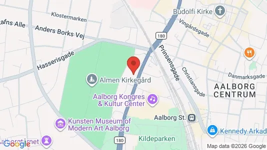 Lejligheder til salg i Aalborg Centrum - kort over placeringen