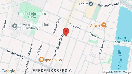 Lejligheder til salg i Frederiksberg C - kort over placeringen