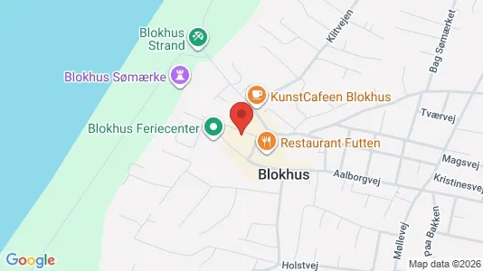 Lejligheder til salg i Blokhus - kort over placeringen