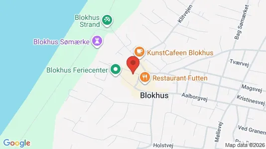Lejligheder til salg i Blokhus - kort over placeringen