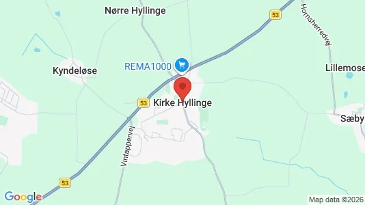 Lejligheder til salg i Kirke Hyllinge - kort over placeringen