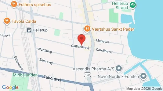 Lejligheder til salg i Hellerup - kort over placeringen