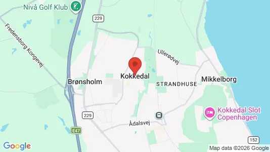 Lejligheder til salg i Kokkedal - kort over placeringen