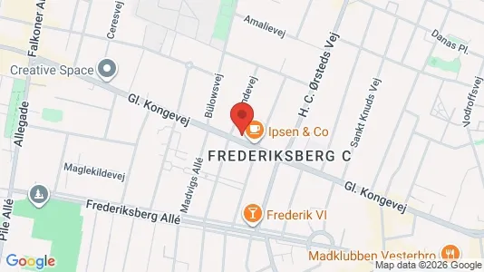 Lejligheder til salg i Frederiksberg C - kort over placeringen