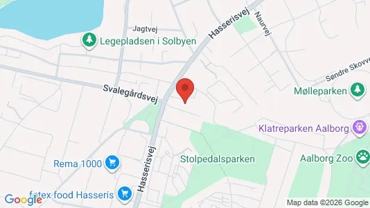 Lejligheder til salg i Aalborg Centrum - kort over placeringen