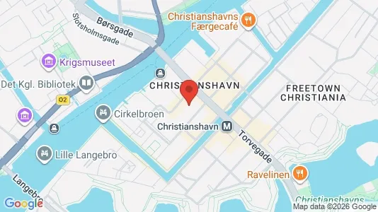 Lejligheder til salg i København K - kort over placeringen