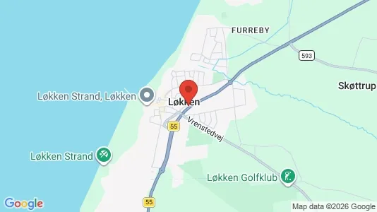 Lejligheder til salg i Løkken - kort over placeringen