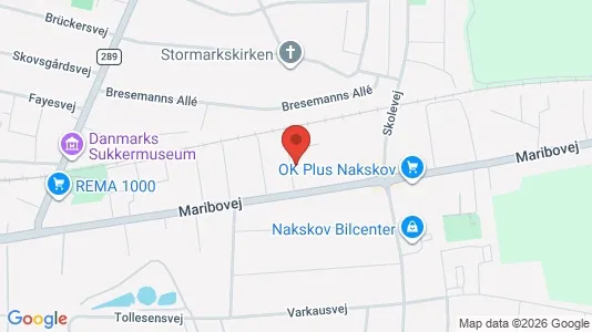 Lejligheder til salg i Nakskov - kort over placeringen