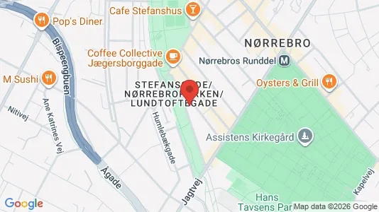 Lejligheder til salg i Nørrebro - kort over placeringen