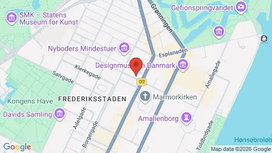 Lejligheder til salg i København K - kort over placeringen