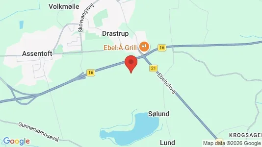 Lejligheder til salg i Randers SØ - kort over placeringen